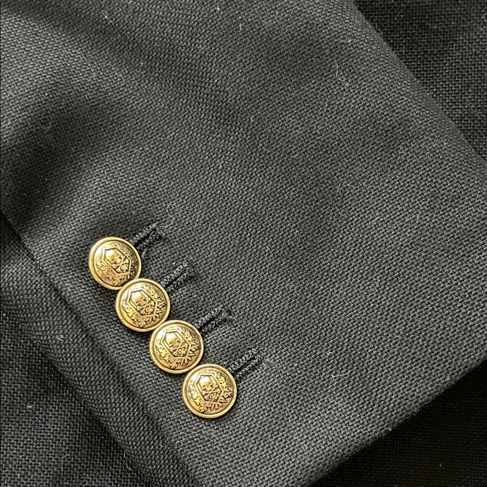 The Kooples Black Blazer with Gold Buttons Sz 34 - Picture 5 of 10